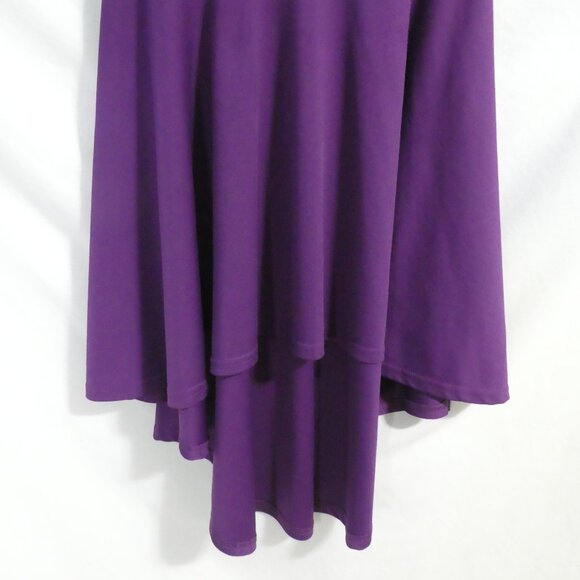 Purple High-Low Scoop Neck Short Sleeve Dress | medium - Picture 7 of 12